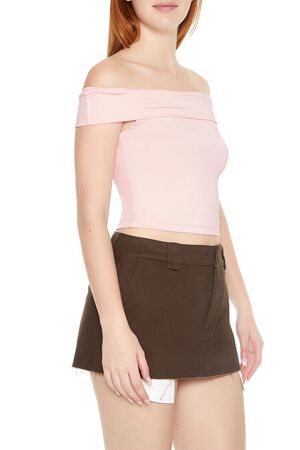 PINK Off-the-Shoulder Fitted Top, image 2