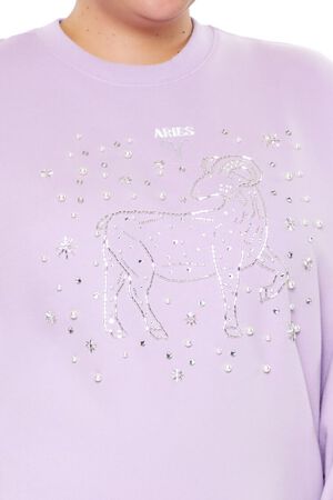 LAVENDER/MULTI Plus Size Beaded Aries Pullover, image 3