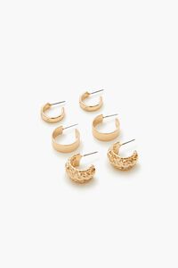 GOLD Rhinestone Hoop Earring Set, image 2
