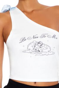 WHITE/MULTI Be Nice To Me Graphic Crop Top, image 3