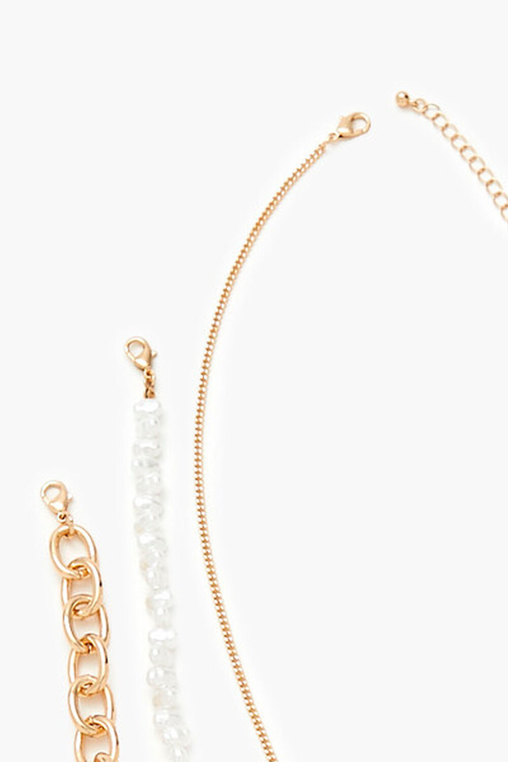 Faux Pearl Charm Necklace Set, image 3