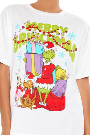 WHITE/MULTI Merry Grinchmas Graphic Tee, image 3