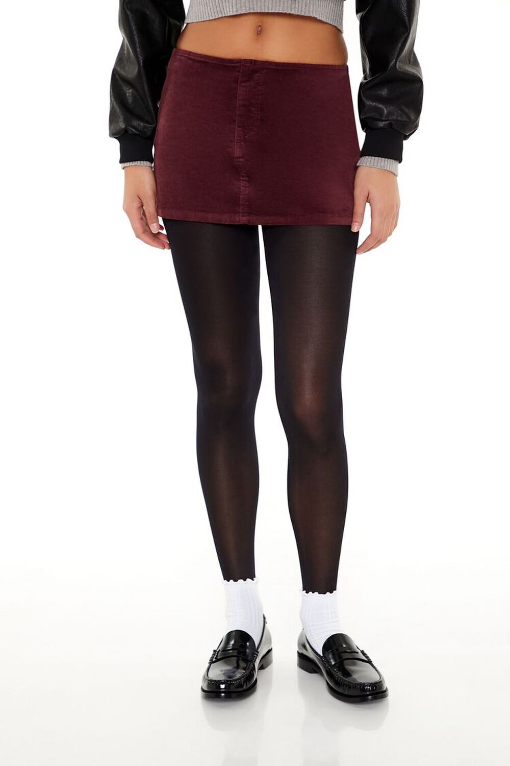 MERLOT Velvet Mini Skirt, image 2