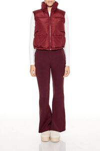 RED Toggle Drawstring Cropped Vest, image 2