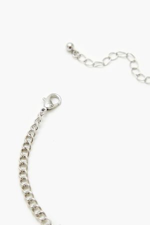 SILVER/CLEAR Rhinestone Fringe Anklet, image 3