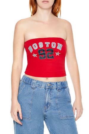 RED/MULTI Boston Graphic Tube Top, image 1