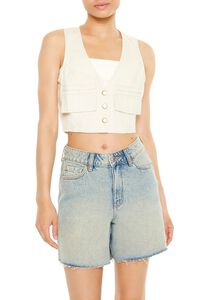 CREAM Cropped Twill Cargo Vest, image 1