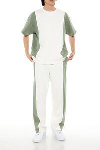 SAGE/CREAM Colorblock Athletic Pants, image 1