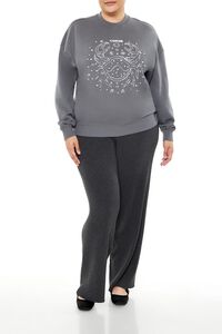 DARK GREY/MULTI Plus Size Beaded Cancer Pullover, image 2