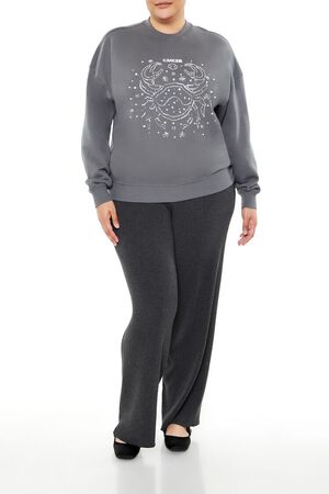 DARK GREY/MULTI Plus Size Beaded Cancer Pullover, image 2