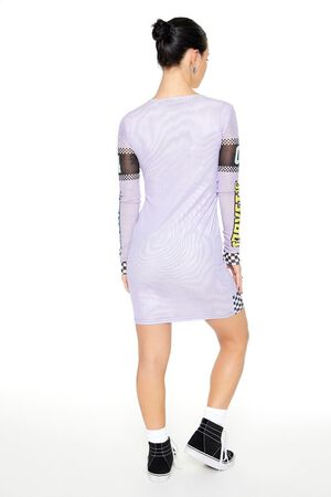 PURPLE/MULTI Corvette Graphic Mini Dress, image 3