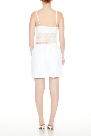 WHITE Bermuda Cargo Shorts, image 3