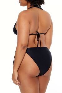 BLACK Plus Size String Bikini Bottoms, image 5