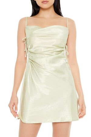 SAGE Satin Cutout Cami Slip Dress, image 2