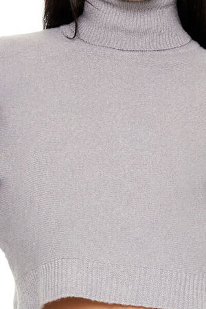 GREY Cropped Turtleneck Sweater, image 3