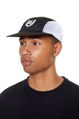 BLACK/WHITE Embroidered 84 Baseball Cap, image 2