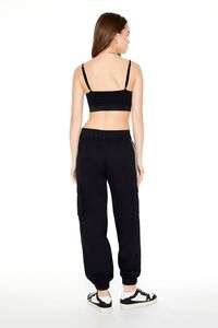 JET BLACK Wallet Chain Cargo Joggers, image 3