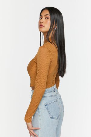 CAMEL Netted Mesh Bustier Top, image 2