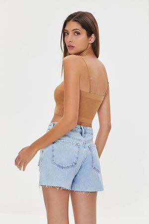SAFARI Textured Sweater-Knit Cropped Cami, image 3