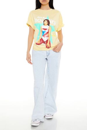 YELLOW/MULTI Oversized Dua Lipa Graphic Tee, image 2