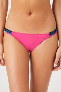FUCHSIA/MULTI Chevron-Trim Bikini Bottoms, image 2