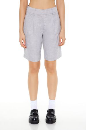 GREY High-Rise Bermuda Trouser Shorts, image 2