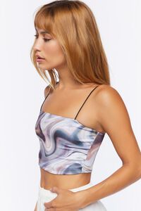 BLACK/MULTI Marble Print Cropped Cami, image 2