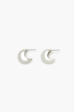 SILVER Smooth Geo Hoop Earrings, image 1