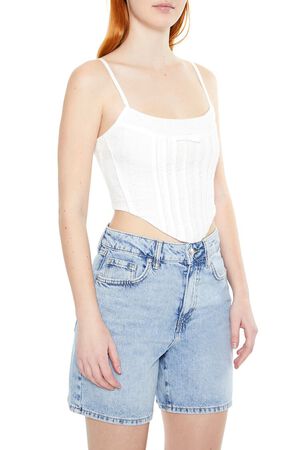 WHITE Floral Eyelet Bow Cami, image 2