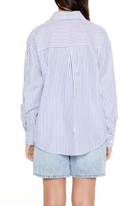 WHITE/BLUE Poplin Striped Pocket Shirt, image 6