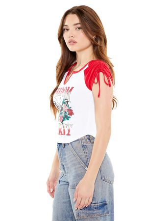 RED/MULTI Feel The Power Graphic Raglan Tee, image 2