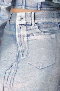 DENIM Iridescent Denim A-Line Maxi Skirt, image 5