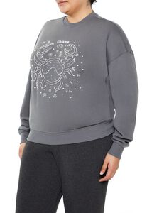 DARK GREY/MULTI Plus Size Beaded Cancer Pullover, image 4
