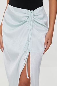 MINT Satin Ruched Drawstring Skirt, image 6