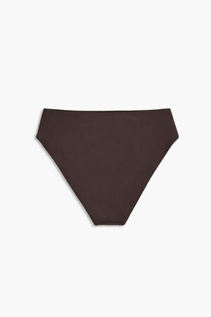 DARK BROWN Plus Size Cheeky Bikini Bottoms, image 2