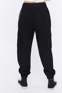 BLACK Wallet Chain Cargo Joggers, image 4