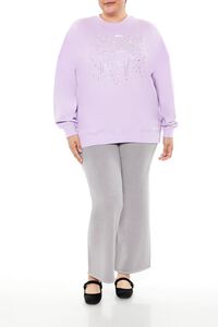 LAVENDER/MULTI Plus Size Beaded Aries Pullover, image 2
