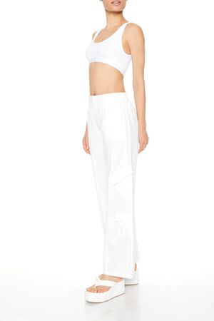 IBIZA BLUE Mid-Rise Straight-Leg Cargo Pants, image 2