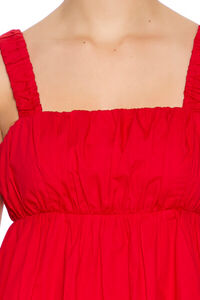 RED Poplin Babydoll Mini Dress, image 5