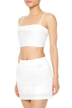 WHITE Poplin Cropped Cami, image 2