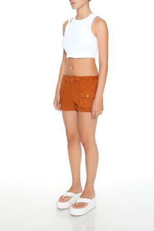 TOFFEE Twill Drawstring Cargo Shorts, image 2