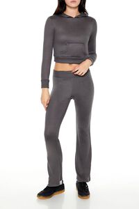 BLACK Mid-Rise Straight-Leg Pants, image 1