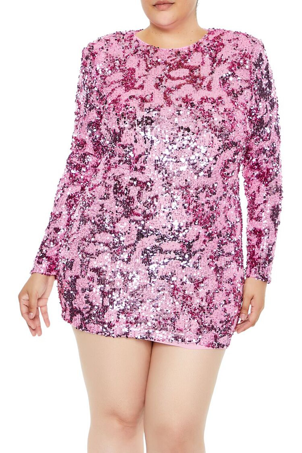 AZALEA Plus Size Sequin Cutout Mini Dress, image 2