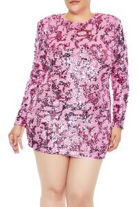 AZALEA Plus Size Sequin Cutout Mini Dress, image 2
