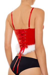 HIGH RISK RED Velvet Santa Lingerie Corset Cami, image 4