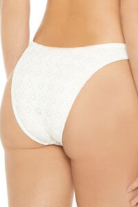 WHITE Crochet Lace Bikini Bottoms, image 3