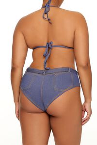 DENIM Plus Size Denim Bikini Bottoms, image 5