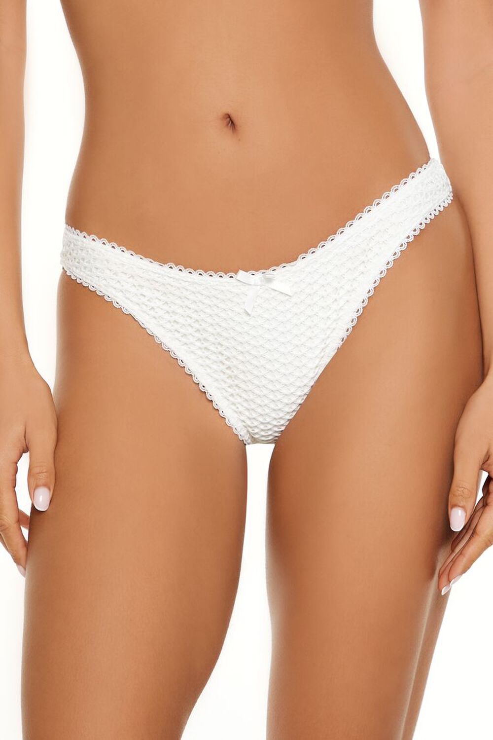 CREAM Crochet High-Leg Bikini Bottoms, image 2