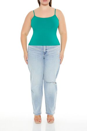 JADE Plus Size Lace-Up Sweater-Knit Cami, image 2