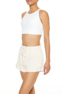 WHITE Crisscross Cutout Sports Bra, image 4